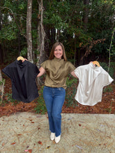 Load image into Gallery viewer, Cross Mock Neck Top