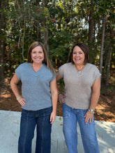 Load image into Gallery viewer, Drop Shoulder V Neck Sweater Vest