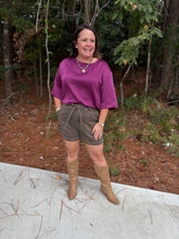 Load image into Gallery viewer, Leopard Print Washed Shorts with Waist Tie