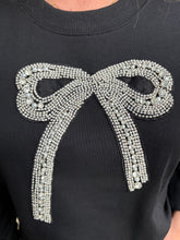 Load image into Gallery viewer, Front Crystal Embellished Bow Detail Sweatshirt