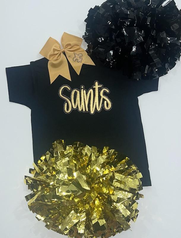 Avery's Accents Sparkle SAINTS Top