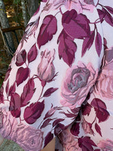 Load image into Gallery viewer, Floral print short puff sleeve mini dress featuring square neckline and button closure at front. Side pockets.
