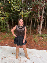 Load image into Gallery viewer, Animal Print Shoulder Padded Top