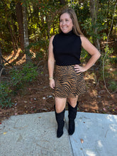 Load image into Gallery viewer, Tiger Print Mini Wrap Skort