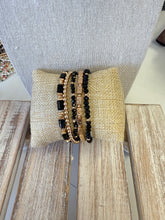 Load image into Gallery viewer, Crystal and Gold Bracelet Set