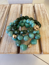Load image into Gallery viewer, Turquoise Gold and Natural Stone and Gold Set