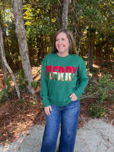 Load image into Gallery viewer, Sequin Merry Lettering Sweater Top