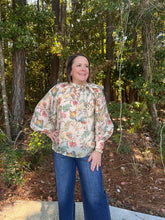 Load image into Gallery viewer, Tie Neck Floral Top