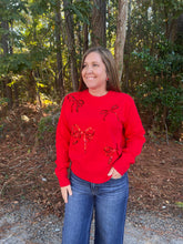 Load image into Gallery viewer, Sequin Ribbon Sweater Top