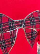 Load image into Gallery viewer, Christmas Plaid Bow Sweater