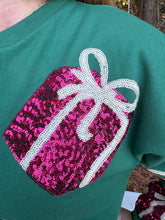 Load image into Gallery viewer, Sequin Christmas Gift Box Fleece Pullover Top