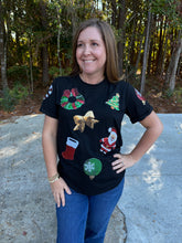 Load image into Gallery viewer, Festive Christmas Essentials Sequin Top