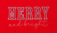 Load image into Gallery viewer, Avery's Accents ADULT Merry and Bright Bow Sweatshirt