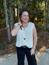 Load image into Gallery viewer, Sleeveless Crochet Sweater Vest
