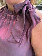 Load image into Gallery viewer, Ruffle Neck Tie Sleeveless Mini Dress