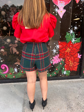 Load image into Gallery viewer, Checkered Plaid Holiday Skort with Back Zipper