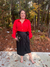 Load image into Gallery viewer, Leopard Print Wrap Midi Skirt