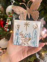 Load image into Gallery viewer, Hand Painted Nativity Manger Scene on 4x4 canvas