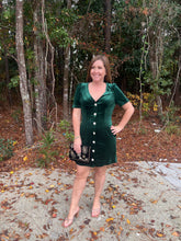 Load image into Gallery viewer, Jackson Velvet Button Dress