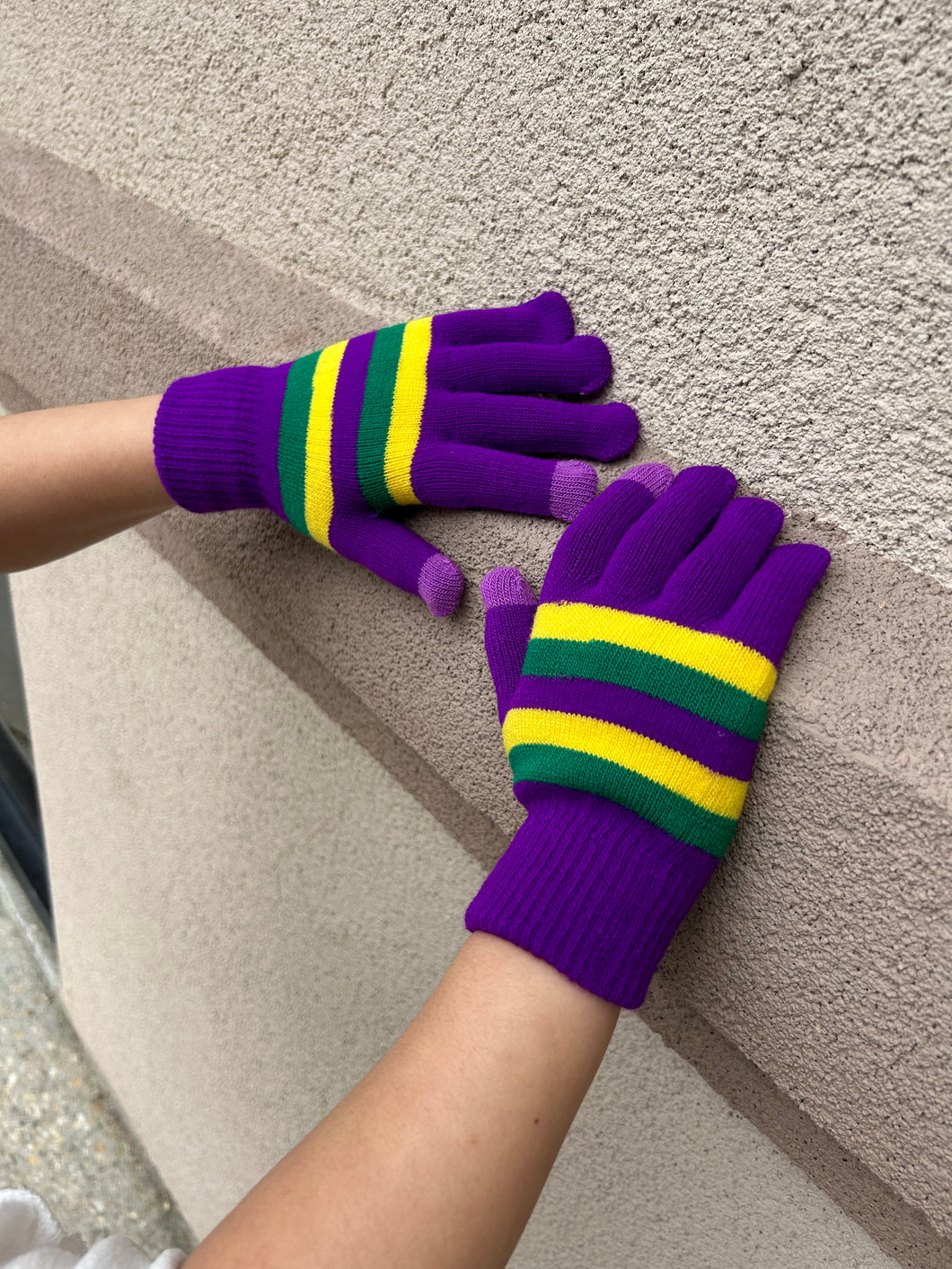 Adult Mardi Gras Rugby Gloves
