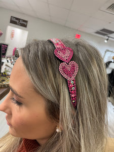 Paved Crystal Heart Headband