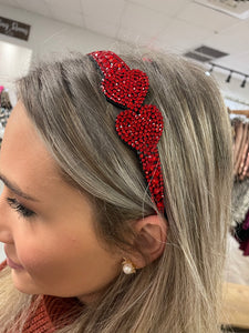 Paved Crystal Heart Headband