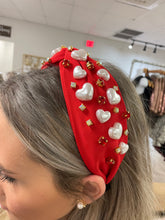 Load image into Gallery viewer, Pearl Heart Beaded Headband