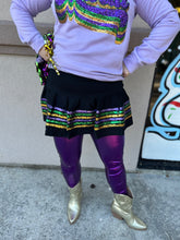 Load image into Gallery viewer, Adult Mardi Gras Sequin Skort