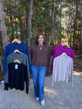 Load image into Gallery viewer, WIDE NECK BAND DROP SHOULDER SWEATER