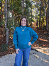 Load image into Gallery viewer, Mock Neck Exposed Seam Sweater