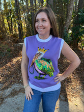 Load image into Gallery viewer, Mardi Gras Pelican Sequin Sleeveless Sweater