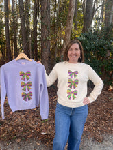 Load image into Gallery viewer, Mardi Gras Sequins Ribbon Embellished Sweater Top