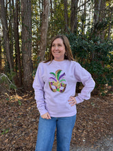 Load image into Gallery viewer, Mardi Gras Sequin Mask Sweatshirt