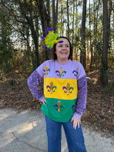 Load image into Gallery viewer, Sequin Fleur De Lis Embroidery velvet sequin sleeves