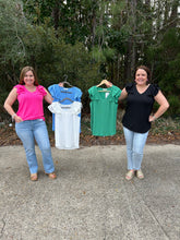 Load image into Gallery viewer, Doorbuster Ribbed Striped Tiered Ruffle Sleeve Top