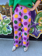 Load image into Gallery viewer, Mardi Gras Polka Dot Trouser Pants