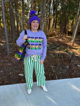 Load image into Gallery viewer, Mardi Gras Striped Pocket Rope Barrel Pants