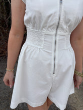 Load image into Gallery viewer, V-neck shoulder padded romper