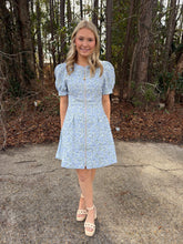 Load image into Gallery viewer, Floral Jacquard Front Zip Dress