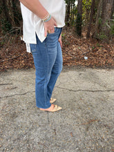 Load image into Gallery viewer, Risen Tummy Control High Rise Crop Straight Jeans