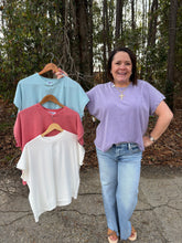 Load image into Gallery viewer, Capped Sleeve Mineral Wash T-shirt