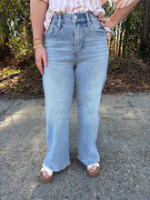 Load image into Gallery viewer, Risen Tummy Control High Rise Crop Wide Jeans