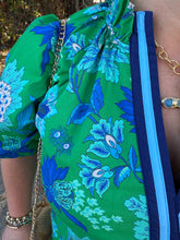 Load image into Gallery viewer, Green and Blue Floral Dress