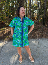 Load image into Gallery viewer, Green and Blue Floral Dress