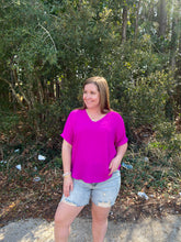 Load image into Gallery viewer, SY6527 Short Sleeve v neck woven top