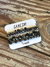Load image into Gallery viewer, Set of 5 Erimish Black and Gold Bracelet Stack