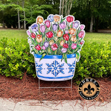 Load image into Gallery viewer, Pop Up Drez Spring Floral Yard Stakes