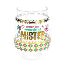 Load image into Gallery viewer, Mardi Gras Wine Glasses