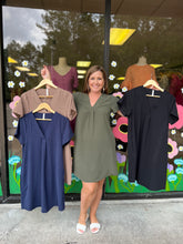 Load image into Gallery viewer, D1885 Airflow V Neck Mini Dress