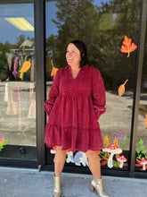 Load image into Gallery viewer, B8205 Corduroy Ruffle Dress